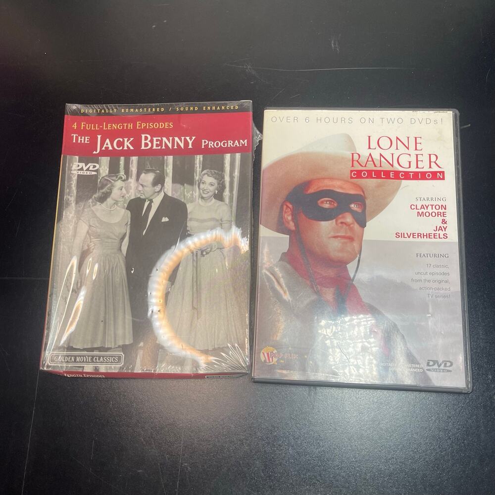 Jack Benny Program and Lone Ranger DVD Black & White Vtg TV Movie Lot